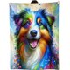 thumbnail image 1 of Manta colorida de pastor australiano, regalo para niños, mujeres, adultos y niñas, linda manta con retrato de perro, suave, cómoda y ligera para el sofá cama del hogar, decoración del sofá, amantes, 1 of 7
