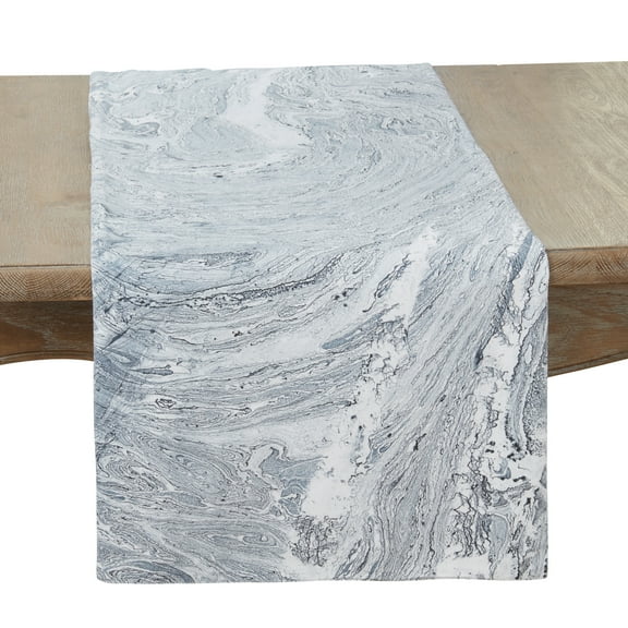 Saro Lifestyle Ink Spill Delight Table Runner