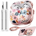 thumbnail image 1 of Funda Inesore Floral Cute para AirPods 4 con cierre de seguridad y kit de limpieza, 1 of 8