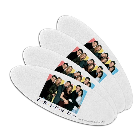Friends It's All About Friends Double-Sided Oval Nail File Emery Board Set 4 Pack