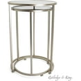 thumbnail image 4 of Round End Tables Set, Mirrored Tops, Nesting, 2 PCS, 4 of 9