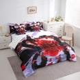 thumbnail image 3 of Castle Fairy Black Swan Couple Girl Boy Twin Bedding Sets 7-Piece,Chic Floral Red Rose Bedding Comforter Set Microfiber,Romantic Paris Eiffel Tower Breathable Sheet Sets,Microfiber Bedroom Decor, 3 of 8