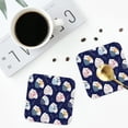 thumbnail image 4 of Yiaed Mom And Baby Owls Print Leather Coasters for Drinks - Cup Coasters Coffee Table Kitchen Table Bar, Home & Office Gifts Handmade Drink Coasters-Square, 4 of 6