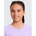 thumbnail image 4 of CRZ YOGA Girls Seamless Short Sleeve Athletic T Shirts Active Sports Casual Tees Crew Neck Kids Teen, 4 of 5