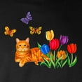 thumbnail image 3 of CafePress - Orange Cat In Tulips Long Sleeve T Shirt - Long Sleeve Dark T-Shirt, 3 of 4