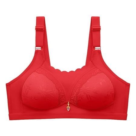 

Qcmgmg Women s Push Up Lightly Bralette Support Sports Bras Comfort Wireless Bra for Women