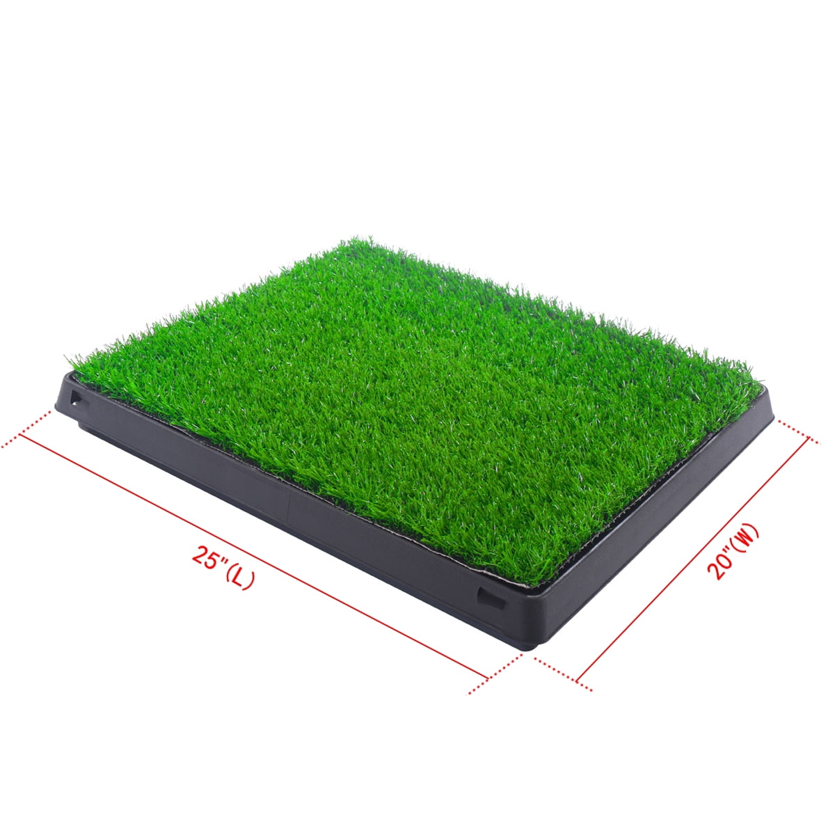 Imerelez Indoor Dog Potty Grass with Tray Large, Reusable Dog Pee Grass Pad with Tray, Artificial Grass Turf for Dog Puppy Potty Training, Outdoor Portable Dog Toilet Pet Loo
