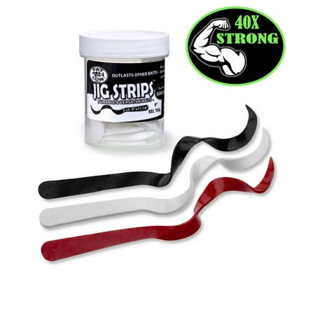 UPC: 0851927007173 | Fat Cow FATEEL9-R Jig Strips EelTail 9  X 11/16  Scented (3ct)-