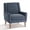 Blue, variant on AFO Modern Accent Chair, High Back Upholstered Fabric Armchair with Wood Legs, Mid-Century Wingback Chair for Living Room Bedroom, Green
