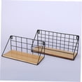 thumbnail image 3 of OULII wall basket decor Wall Hanging Basket Iron Bookshelf Wall General Users 1Set, 3 of 8