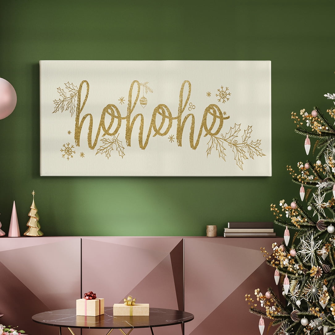 Golden HOHOHO- Gallery Wrapped Canvas