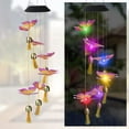 thumbnail image 2 of Epicgadget Solar Mobile Light Hanging Wind Chime Butterfly with Bells, Color Changing Outdoor Solar Garden Decorative Lights for Walkway Pathway Backyard Decoration Parties (Purple Wing Butterfly), 2 of 6