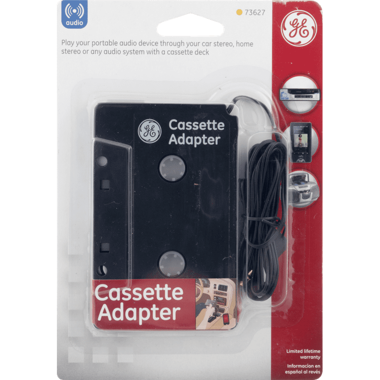GE Car Stereo Cassette Adapter, Black