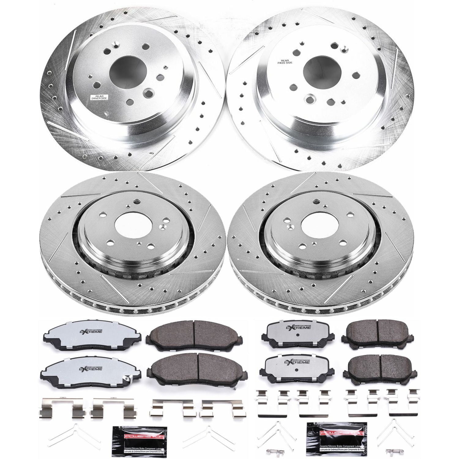 Power Stop Front and Rear Z36 Truck & Tow Brake Pad and Rotor Kit K6956-36