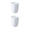 thumbnail image 1 of Advancent Cubo de basura de 10L para baño, cubo de basura pequeño lavable, cubos de basura de papel de desecho de plástico, cubo de basura Blanco 2piezas, 1 of 6