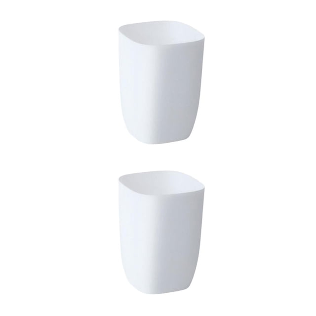 Advancent Cubo de basura de 10L para baño, cubo de basura pequeño lavable, cubos de basura de papel de desecho de plástico, cubo de basura Blanco 2piezas