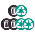 thumbnail image 1 of 6 Pcs Autocollants de Classification des Déchets Autocollants de Recyclage Autocollants de Poubelle, 1 of 8