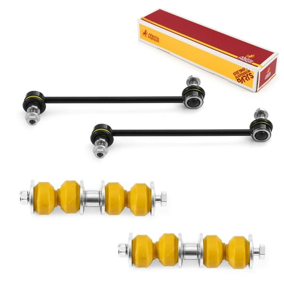 Metrix Premium Chassis Parts -4 PC Front & Rear Stabilizer Bar Link Kit with GDX Fits 99-04 Nissan Frontier RWD,Replacement K700526,K90664,Made in Europe