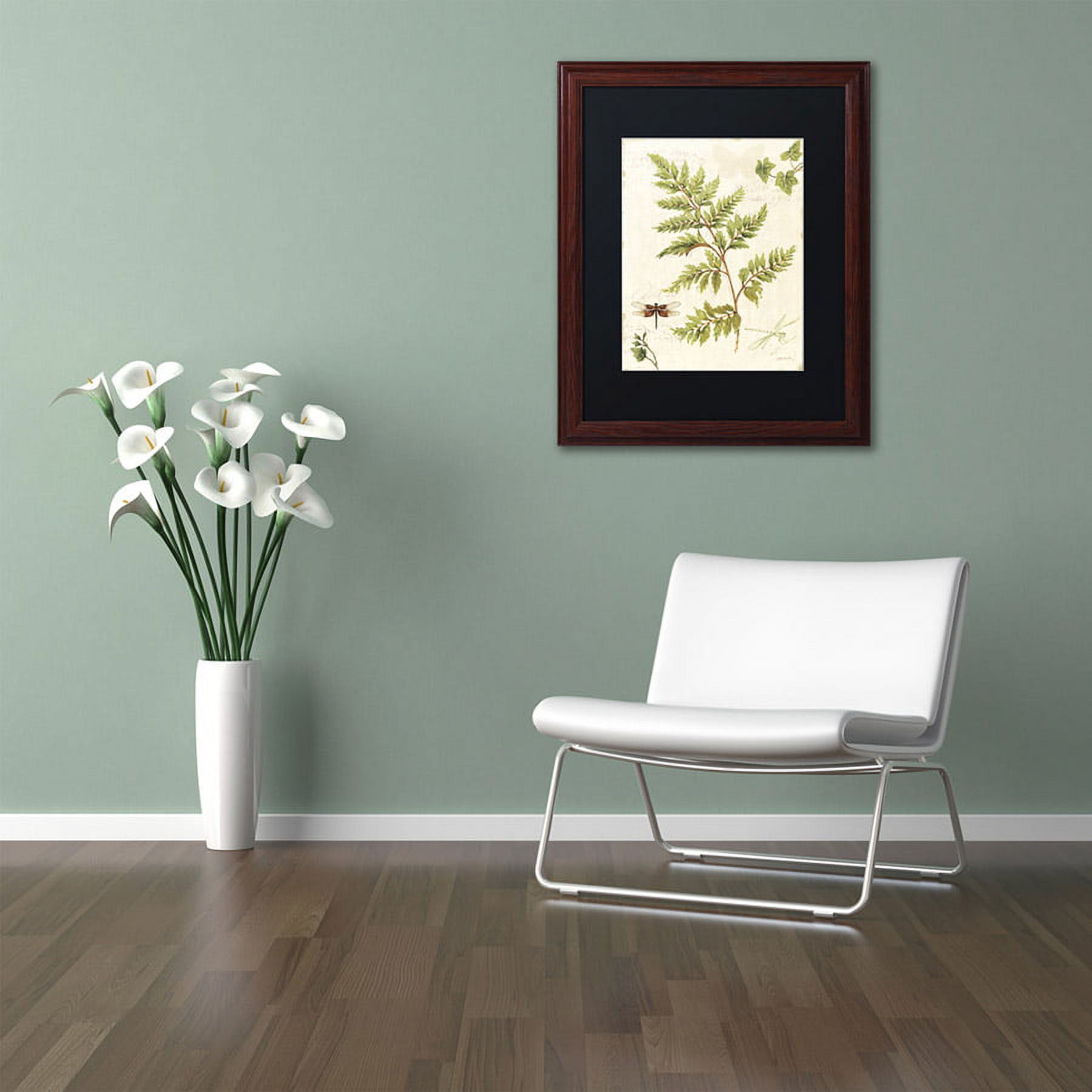 Trademark Fine Art "Ivies and Ferns I" Canvas Art by Lisa Audit, Black Matte, Wood Frame