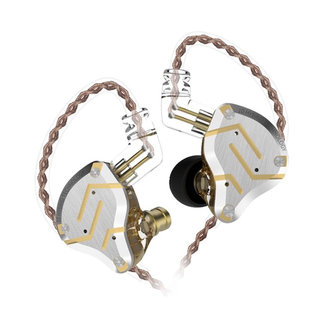Auriculares KZ ZS10 Pro Auriculares internos con cable de 3,5 mm 1DD + 4BA Auriculares híbridos de música HiFi Auriculares deportivos Cable desmontable de 2 pines KZ Auriculares