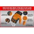thumbnail image 4 of Wheelchair User Gloves Mobility Disability Fingerless Long Thumb Leather Palm for Men and Women Workout Weight Lifting, Cycling, Driving Gloves New Design Unisex Orange XXL, 4 of 8
