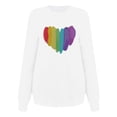 thumbnail image 5 of EQWLJWE Womens Sweatshirts with Colorful Heart Graphic Print Long Sleeve Crew Neck Rainbow Pullover Valentines Day Shirts Lightweight, 5 of 5