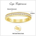 thumbnail image 3 of AFFY 0.25 Carat Diamond Wedding Band Ring for Women and Men Round Natural Diamond Half Eternity Anniversary Rings in 10K Solid Yellow Gold, Ring Size 7.5, 3 of 7
