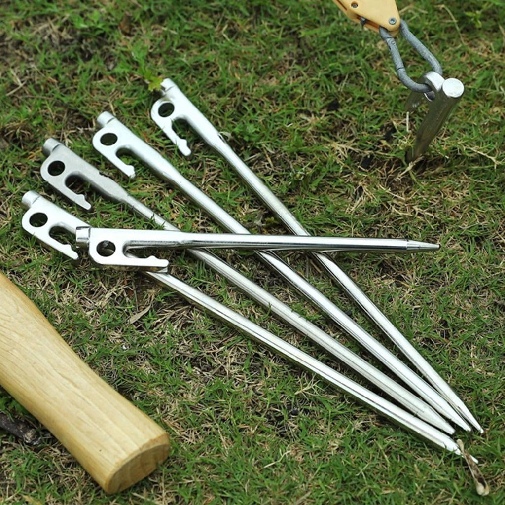 Yihuala Stainless Steel Tent Stake Heavy Duty Peg with Bag for Camping, Beach, Canopies & Outdoor Anchors