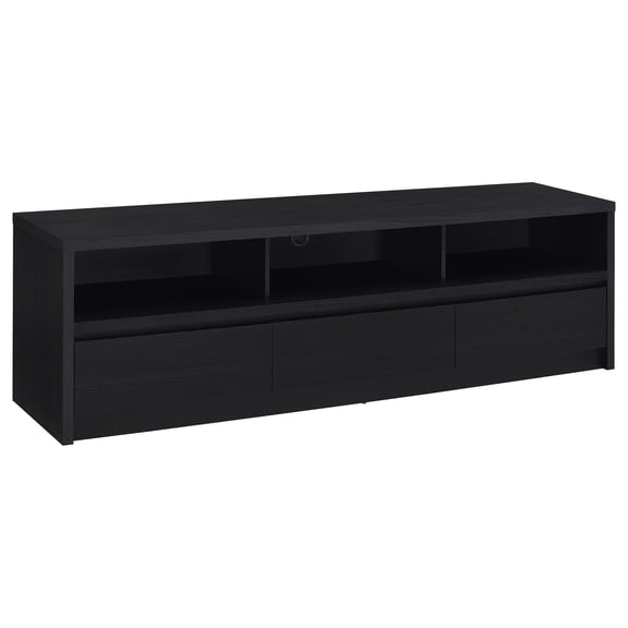 Coaster Rutland 78-inch 3-Drawer TV Stand Media Console, Black