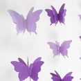 Efavormart 2 Pack 9ft Purple 3D Paper Butterfly String Banners
