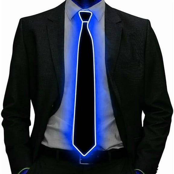 Light Up Tie, LED Tie,Neon LED Tie Adjustable Flashing LED Light Up Tie Cool Novelty Tie for Party