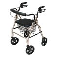 thumbnail image 1 of Lumex Aluminum Rollator with Curved Back Wheels, 8 Inches, Champagne, 1 of 1