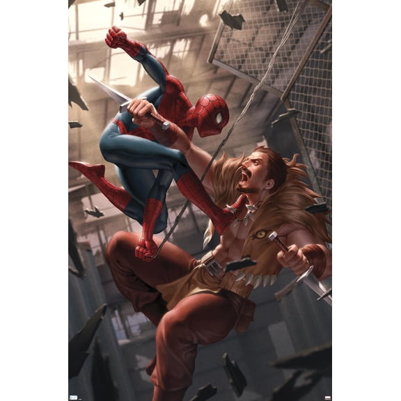 Marvel Spider-Man: Peter Parker (Comic) - Battle With Kraven Wall Poster, 22.375" x 34"