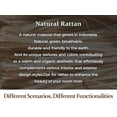 thumbnail image 6 of RoyalCraft Storage Cabinet, Kitchen Sideboard Cabinet with Rattan Decor Doors, Accent Buffet Cabinet with Adjustable Storage Shelf, Wood Cabinet Organizer, Coffee, 6 of 8