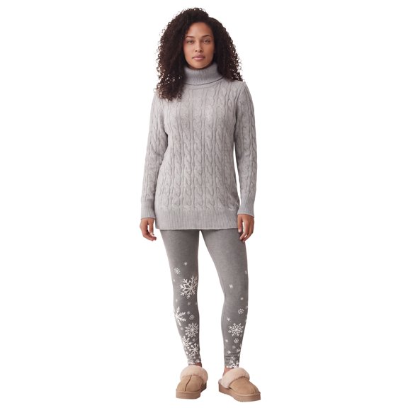 Roaman's Women's Plus Size Placement Print Legging