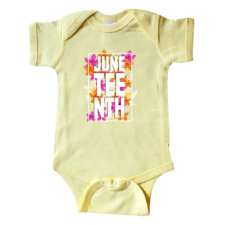 

Inktastic Juneteenth with Flowers in Background Gift Baby Girl Bodysuit