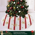 thumbnail image 6 of FMSHPON Christmas Gold Snowflake Xmas Christmas Tree Skirt Stand Mat for Holiday Party Decoration Indoor Outdoor 36 inches, 6 of 6