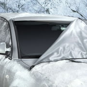 Weathershield Windshield Wrap - Car Snow Cover - All Weather Magnetic Wrap - (Silver)