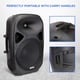 thumbnail image 3 of LyxPro 15 Inch Active PA Rechargeable Battery Speaker System, Bluetooth, MP3, USB, SD Card Slot, Foldable Carry Handle, Easy Carry Wheels-SPA-15 BAT, 3 of 5