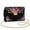 Rose, variant on KUIFORTI Coloerful Flower Leather Cross Body Bag Casual Comfortable Cell Phone Women's Shoulder Handbags Easy to Carry Purse Shoulder Bags with Chain Strap for everyday
