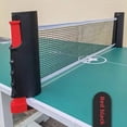 thumbnail image 1 of Ensemble de Filet de Tennis de Table Ajustable de Qualité Export : Cadre Rétractable Portable Rouge et Noir pour Intérieur/extérieur avec Construction en Polyester PE et ABS pour Usage Sportif Polyvalent (Tennis, Badminton) – Léger, 1 of 6