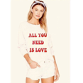 thumbnail image 2 of Wildfox All You Need is Love Sommers Sweatshirt Vanilla ( S ), 2 of 2