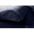 thumbnail image 3 of Chezmoi Collection Kingston King Size Bedspread Set, 3-Piece Navy Oversized Quilted Microfiber Lightweight Bedspread Coverlet (118"x106"), 3 of 9