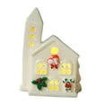 thumbnail image 2 of House Figurine Ceramic Building Statue Light Up Collectable Craft for Christmas Desktop Xmas Ornament Display, 2 of 9