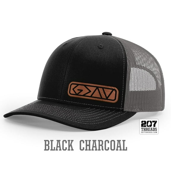 God is Greater Than The Highs and Lows Hat, Ups & Downs Christian Gift, Trucker Patch Cap, Jesus Hat, Baptism Gifts Men, Dad, Father's Day