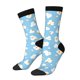 thumbnail image 1 of Fotbe Blue Popcorn Calcetas Largas con Estampado para Hombre y Mujer – Calcetas de Compresión Transpirables y Elásticas, Viajar y Uso Diario Talla 5-11, 1 of 6