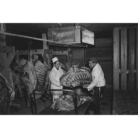 Two men handling beef carcasses in butcher shop  Ansel Easton Adams was an American photographer best known for his black-and-white photographs of the American West  During part of his career he was (Best Paying Careers For Men)