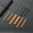thumbnail image 3 of Slim Leather link for Apple Watch Band 38mm 40mm 41mm 42mm 44mm 45mm, ALMNVO Compatible for iWatch Series 7/6/5/4/3/2/1/SE, Magnetic Bands Compatible for Apple Watch Bands for Women ,Brown, 3 of 7