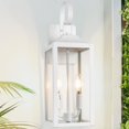 thumbnail image 1 of Farol de pared para exteriores Yolsunes, 19 pulgadas, blanco, impermeable, 2 luces, 1 of 8