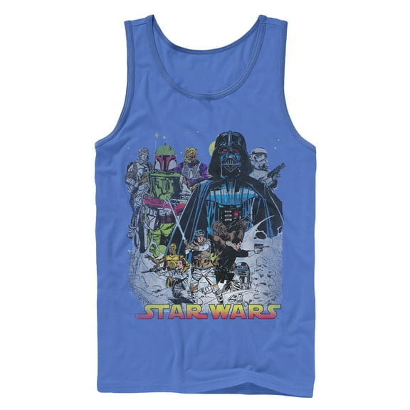 Men's Star Wars Ice Planet Hoth Illustration Tank Top Royal Medium